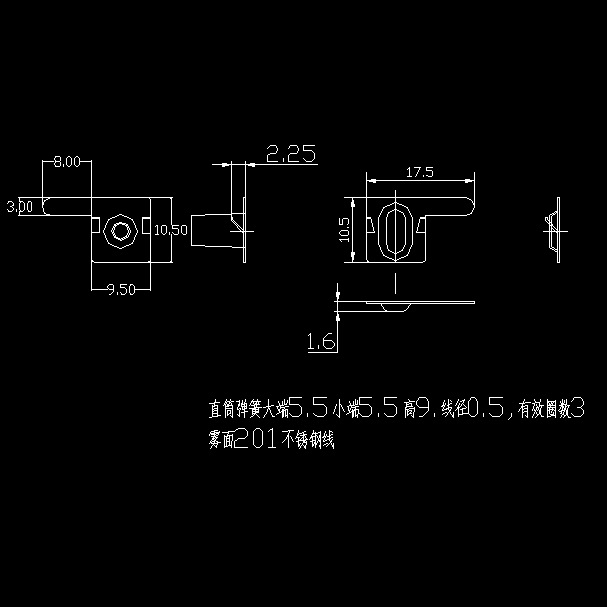 10.5*9.5*3*7正负单片侧卡