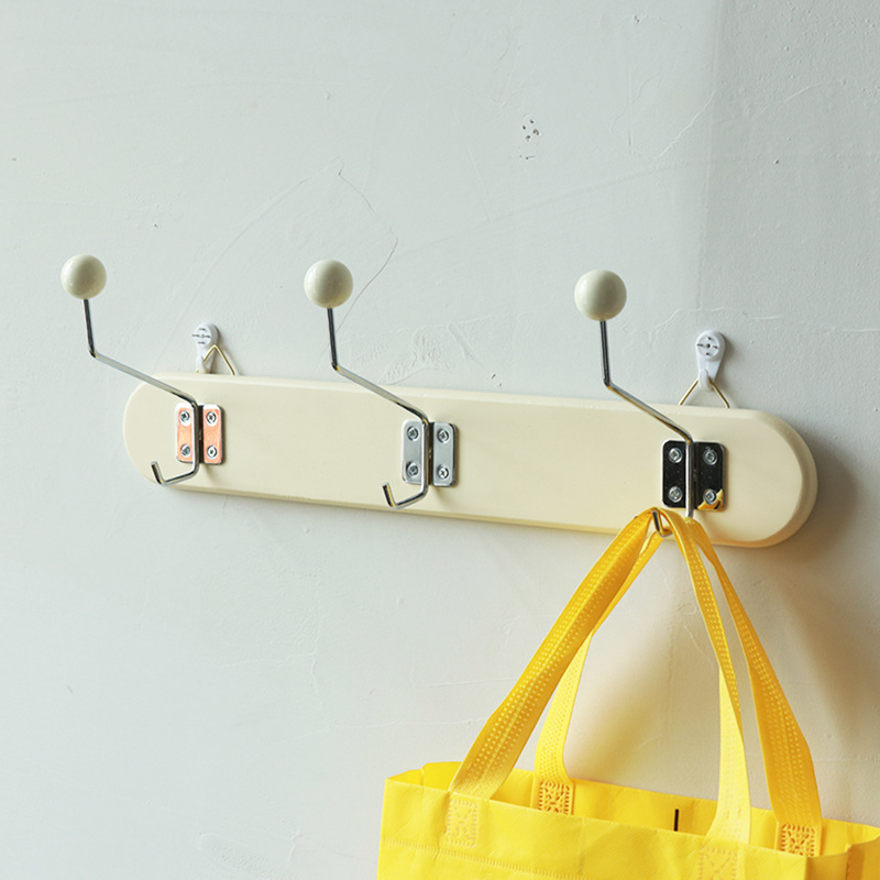 Vintage Corea del Sur abrigo y sombrero gancho decoración B & B tienda de ropa postre madera maciza ins color crema