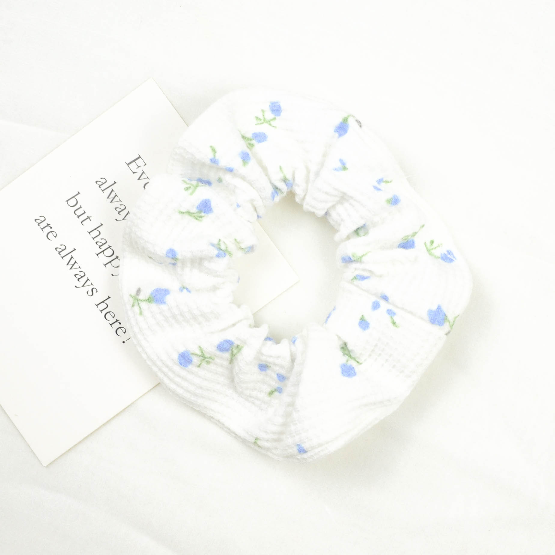 BM 10 # 블루 플로럴 와플