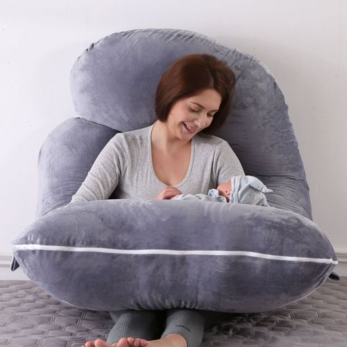 Entity Supply Pregnant Pillow, Removable Crystal Fleece G-Shaped Side-Lying Waist Support Hug Pillow