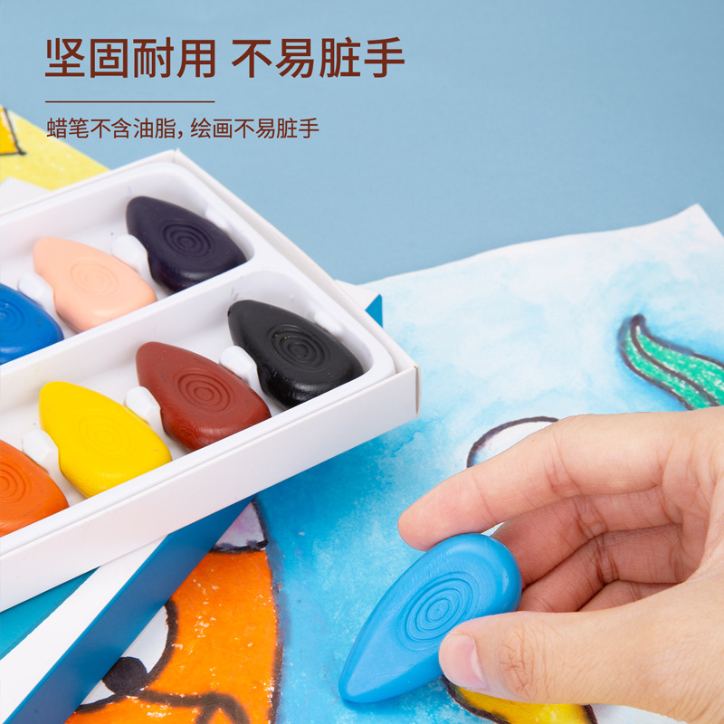 Crayones Lavables con Forma de Gota 24 Colores, Papel, Lavable, para Niños