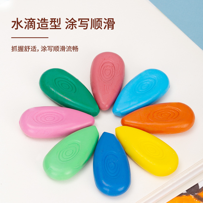 Crayones Lavables con Forma de Gota 24 Colores, Papel, Lavable, para Niños