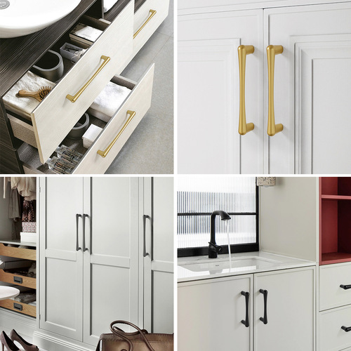 Factory direct sales modern simple light luxury cabinets drawer cabinet doors wardrobe door handles furniture hardware aluminum alloy handles