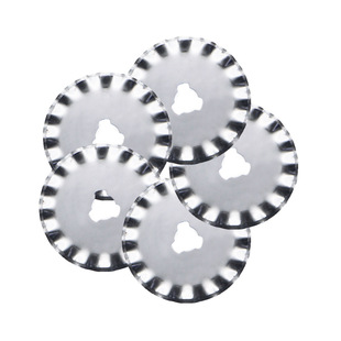 In stock supply stainless steel blade round wave line cutting blade wholesale 28mm wave line round rolling blade