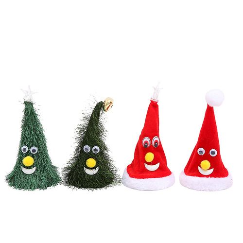 Cross-border Electric Christmas Swing Tree Children's Toy Festival Gift Wholesale Music Swing Christmas Hat
