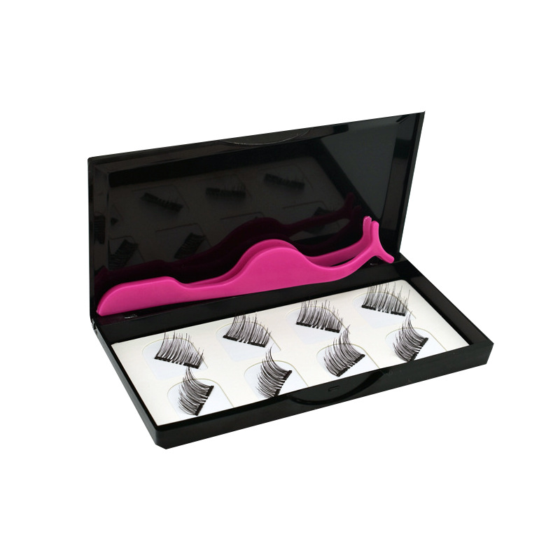 En stock pestañas magnéticas 8 piezas pestañas falsas magnéticas transfronterizas exclusivas pestañas magnéticas sin pegamento accesorios de comercio exterior de Europa y América