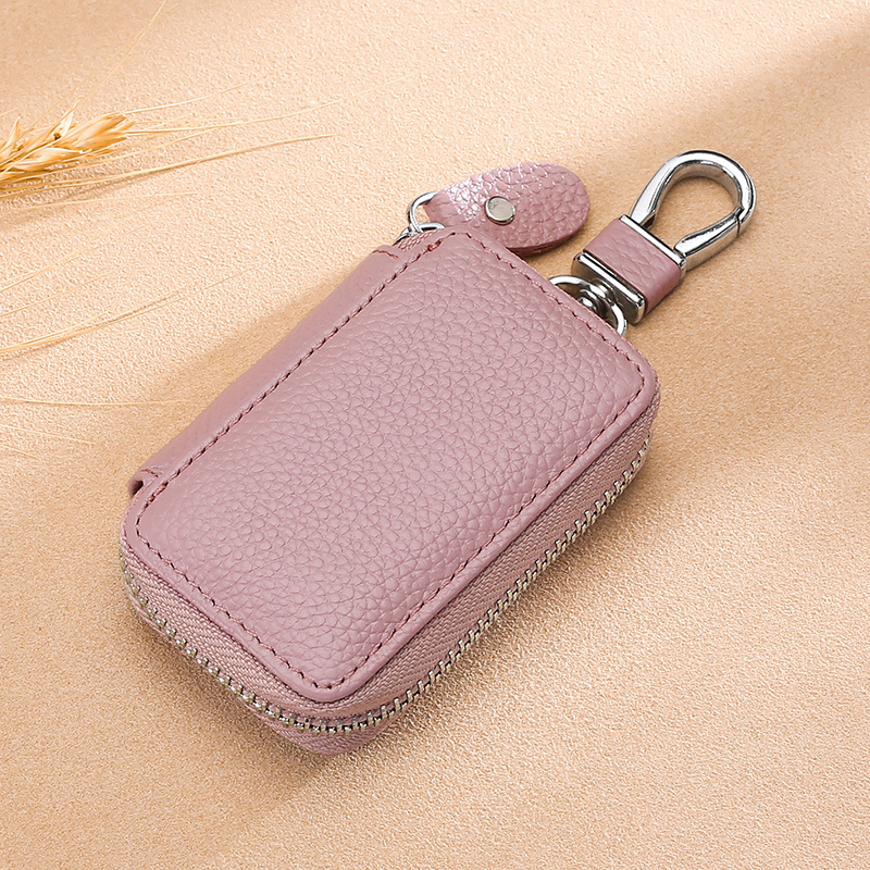 Fabricante de la llave del coche bolso de cuero de los hombres con cremallera bolso de la llave de las mujeres bolsa de tarjeta multifuncional cartera creativa