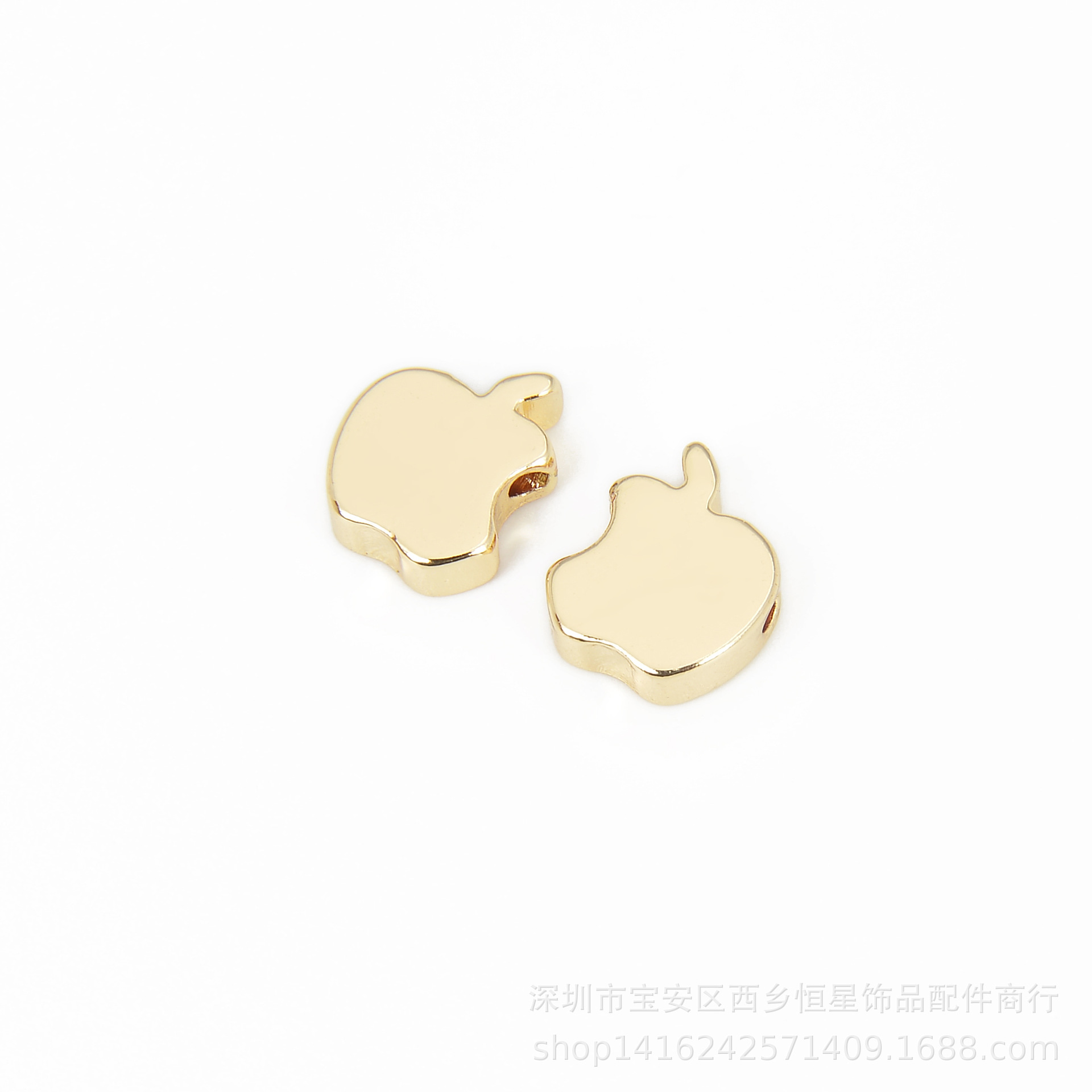 14K 골드 핑안 과일/애플 9*7*1.5 (조리개)