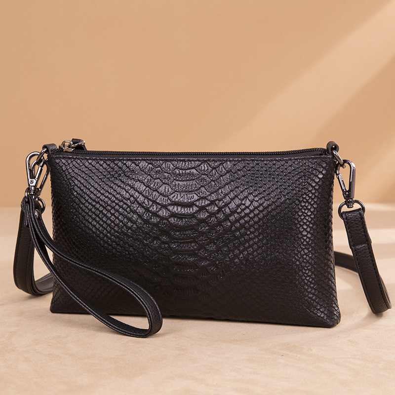 Genuine Leather Crossbody Bag for Women 2026 New Fashion Crocodile Pattern Cowhide Shoulder Bag Versatile Simple Clutch Bag Small Bag