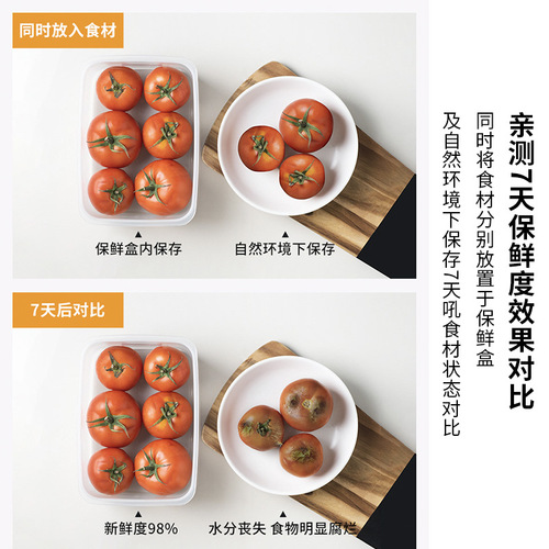 塑料保鲜盒冰箱食物密封盒水果盒冷冻冷藏储存收纳盒子储物盒