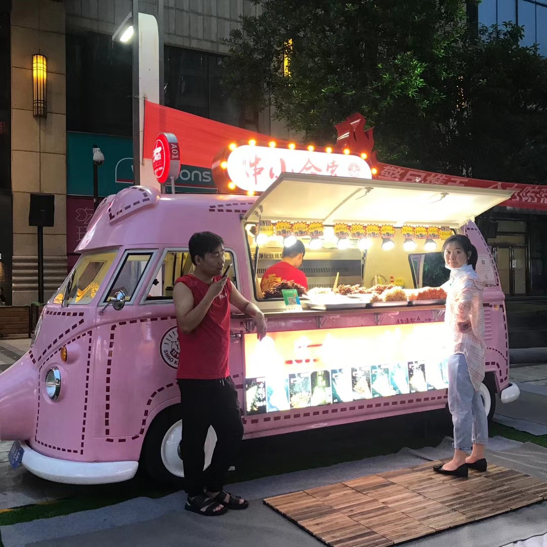 冰激凌电动小吃车 网红美陈餐车早餐车 夜市经济移动餐车摆摊推车