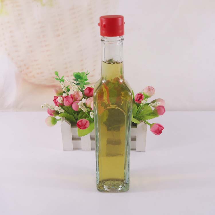 厂家直销方形250ml芝麻油玻璃瓶加厚香油调味酱油醋瓶