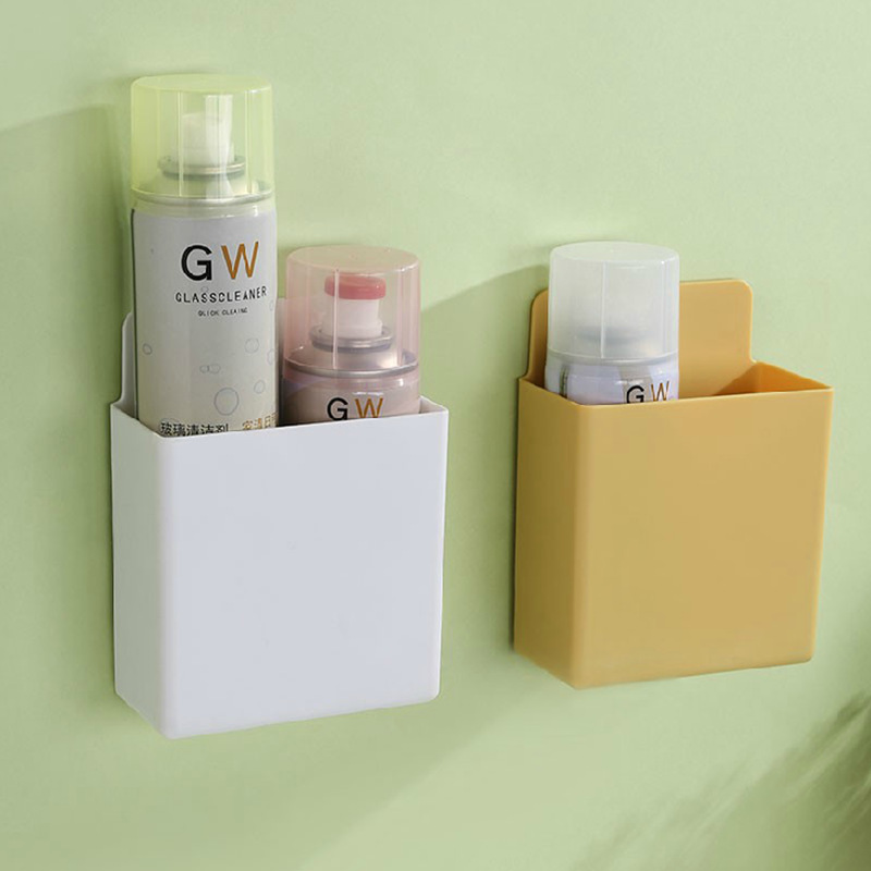 Boîte de rangement murale multifonctionnelle sans punch salle de bain cosmétiques spray rack de stockage boîte de rangement de fournitures de cuisine