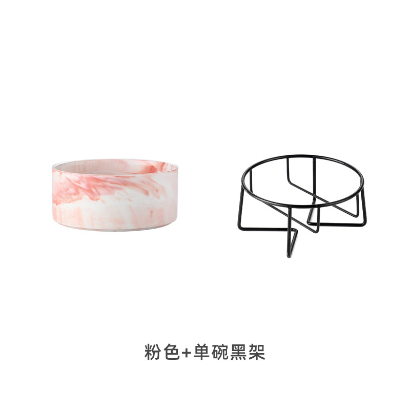 Marbling rosa (con marco de hierro negro)