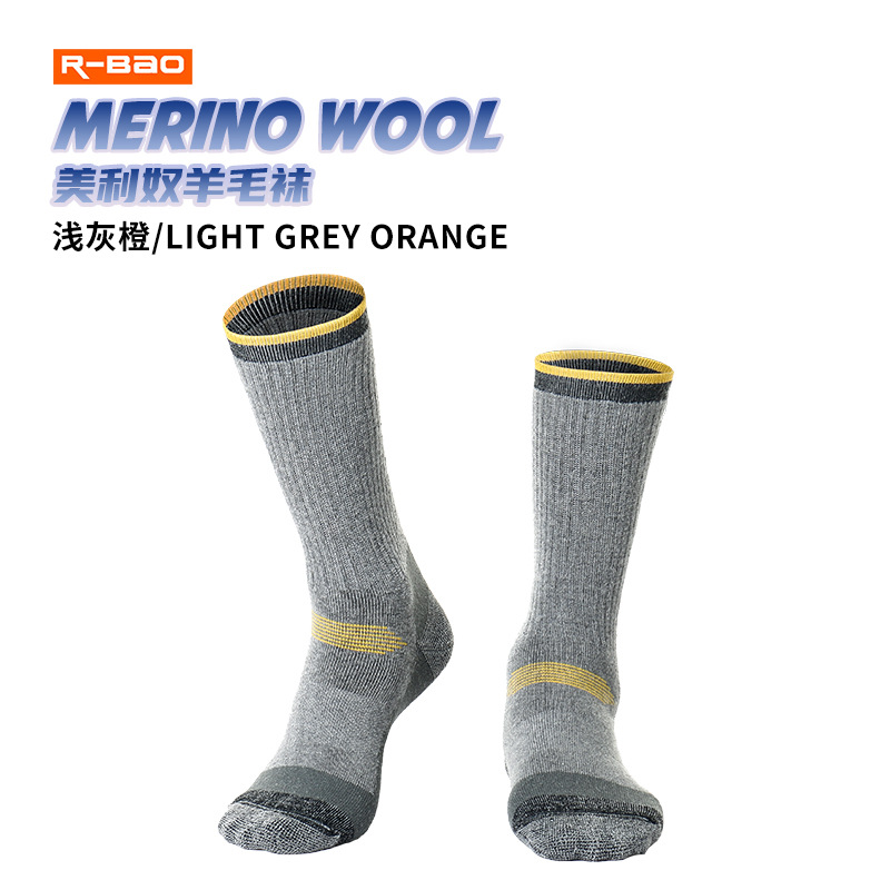 R-BAO al aire libre calcetines hombres y mujeres mernu calcetines de lana invierno espesado cálido esquí senderismo calcetines