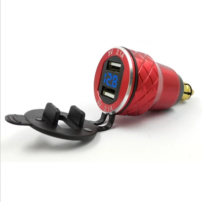 Phone Charger Metal with Voltage – Mobil şarj cihazları - red-shell-blue-show