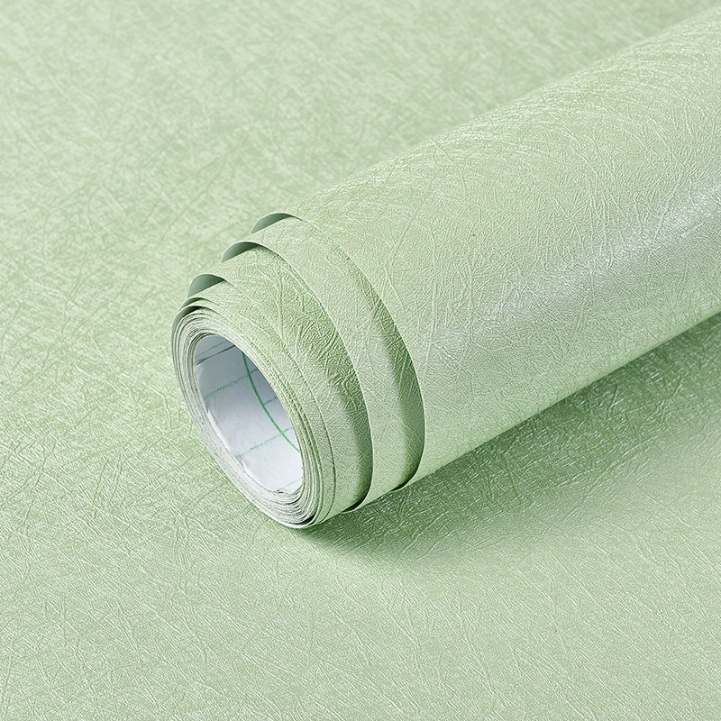 Self-Adhesive PVC Wallpaper, Imitation Linen Pattern, Waterproof & Moisture-Proof, Various Widths