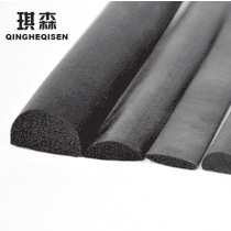 配电箱柜自粘门16*5mm隔音条黑色半圆D型带背胶海绵条电气密封条