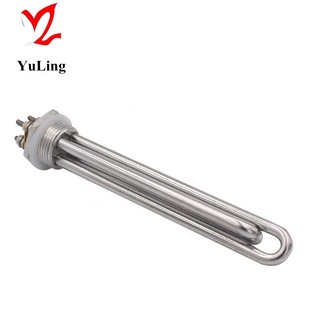 非標定制1寸螺牙低壓直流加熱管 不銹鋼六角法蘭頭電熱管