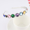 Metal headband, round fashionable retro hair accessory from pearl, Korean style, flowered
