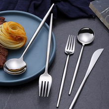 欧式葡萄牙不锈钢餐具西餐厅牛排刀叉镜面汤匙咖啡勺蛋糕甜品叉勺