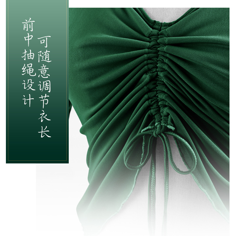 Adulto danza clásica gasa ropa cuerpo ballet danza práctica ropa arte examen malla danza moderna cordón blusa top