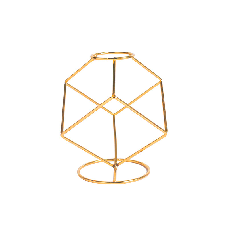 Nuevos adornos creativos de jarrones de vidrio, flores secas, hidroponía, figuras geométricas tridimensionales, decoraciones para el hogar, arreglos florales, lujo ligero.