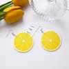 Yellow fresh universal advanced earrings, french style, flowered, high-quality style, bright catchy style