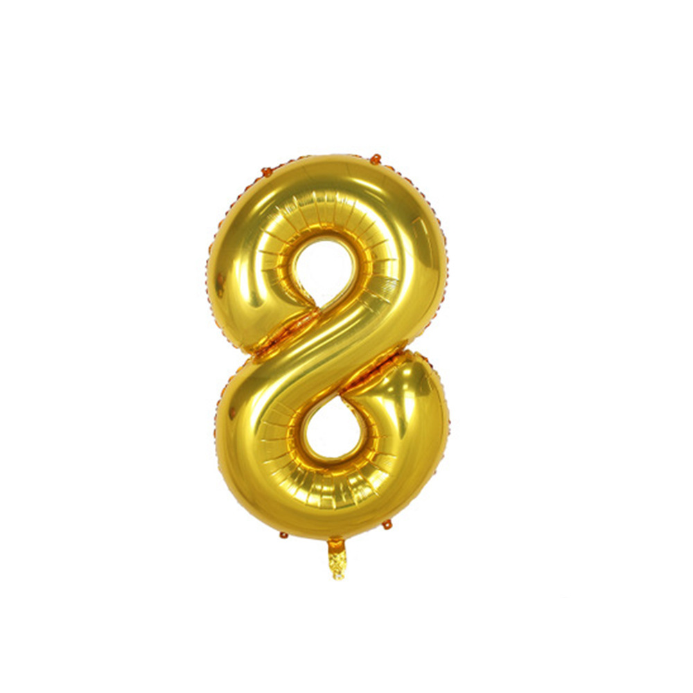 Globo digital de 16 pulgadas versión americana globo digital dorado decoración de cumpleaños de boda globo digital de papel de aluminio de 16 pulgadas