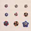 New product DIY jewelry accessories color collection silver drip oil flower cooter cap parts wholesale