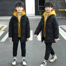 2020冬季童装新款棉衣男童加长加厚中大羽绒棉服童外套一件代发