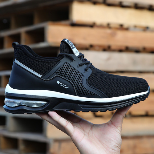 Cross-border labor protective shoes, anti-punching and anti-piercing, breathable mesh work shoes, comfortable men's version, shock-absorbing, stylish, safety protective shoes, wholesale