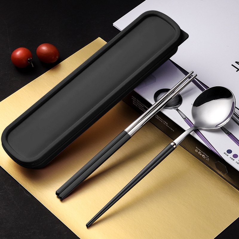 Portugal 304 portátil vajilla traje cuchara Tenedor palillos Nordic viaje casa Estudiante Adulto regalo