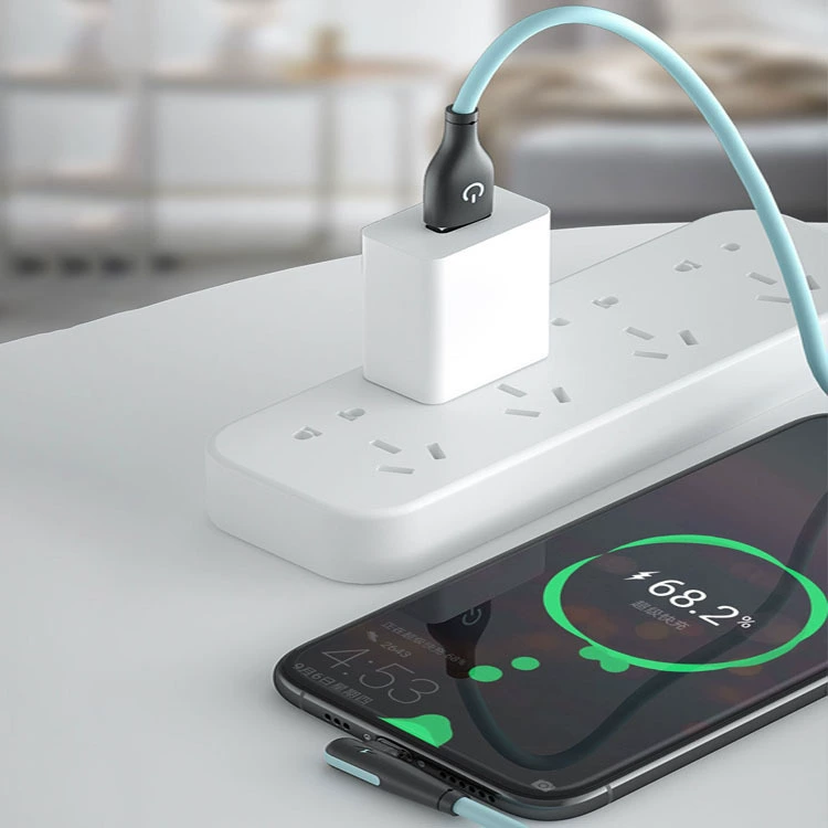 Двухцветный локтевой жидкий мягкий клей, кабель данных подходит к Type-C, OPPO, Xiaomi, быстрая зарядка, точка