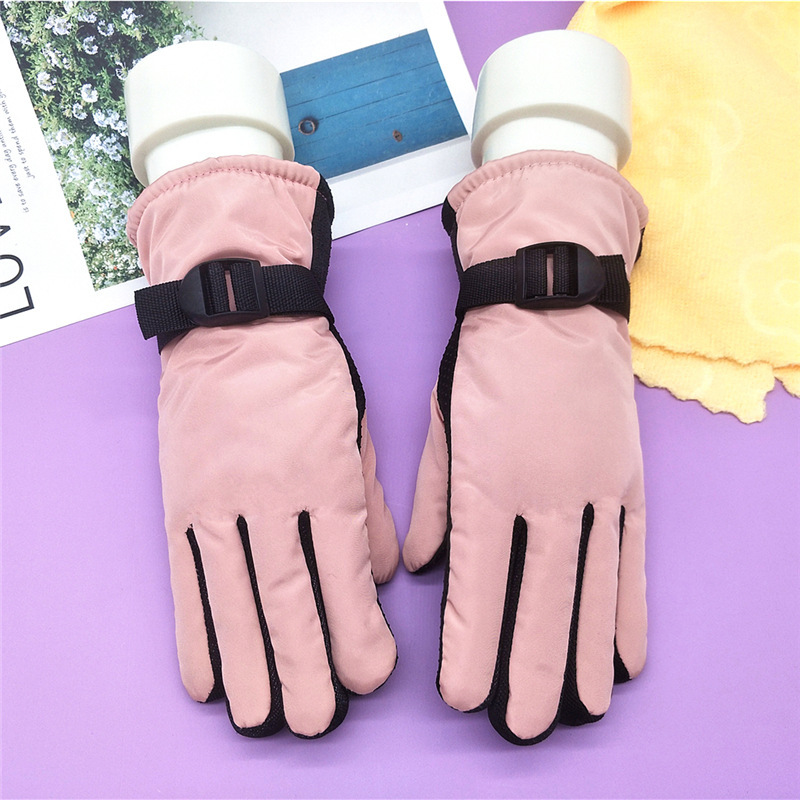Pre-Sale Thickened Ski Gloves for Women, Winter Solid Color, Cold-Proof and Warm, Cycling Cotton with Fleece, Children's Protection, Shipped Within Seven Days Pre-Sale Thickened Ski Gloves for Women, Winter Solid Color, Cold-Proof and Warm, Cycling Cotton with Fleece, Children's Protection, Shipped Within Seven Days