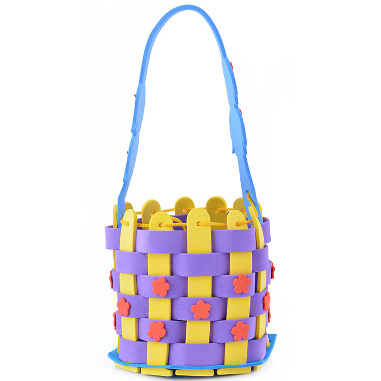 Children's handmade toys diy woven basket creative cartoon bag Mei Lao class bag handmade materials pack