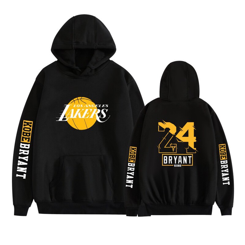 Cross-border European code popular Kobe Bryant casual 2D printed men's and women's hooded sweater