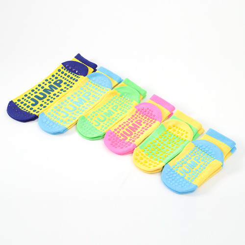 Children's Trampoline Socks with PVC Spot Glue Non-Slip Indoor Parent-Child Style for Men and Women Sports Yoga Short Socks Wholesale