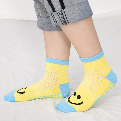 Children's Trampoline Socks with PVC Spot Glue Non-Slip Indoor Parent-Child Style for Men and Women Sports Yoga Short Socks Wholesale