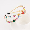 Metal headband with butterfly, retro hair accessory from pearl, new collection, flowered