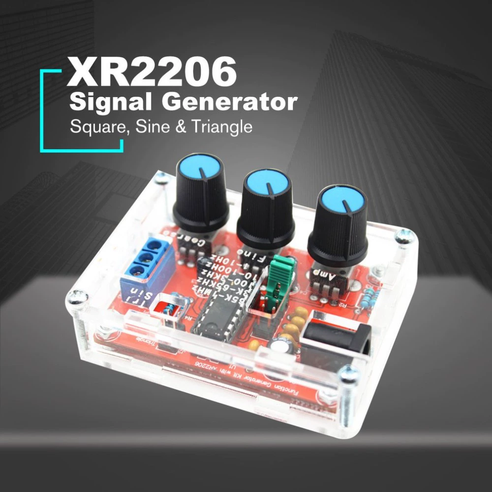 XR2206 Высокоточный генератор функциональных сигналов DIY объемный корпус синусоидальный треугольник прямоугольный волновой комплект