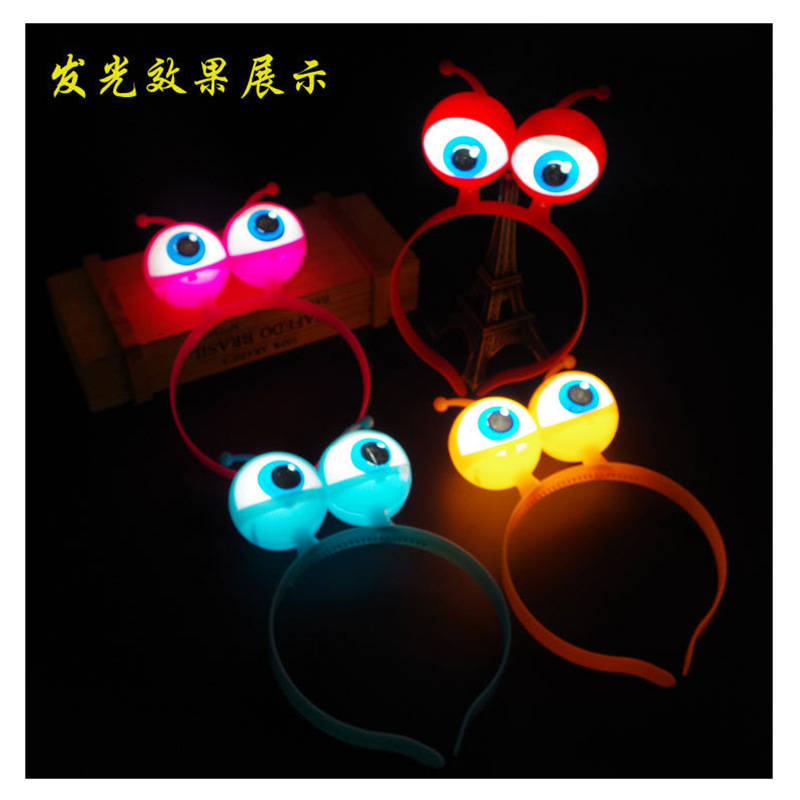 Luminoso juguete flash cabeza hebilla Halloween diadema Alien horror concierto accesorios al por mayor divertido fantasma