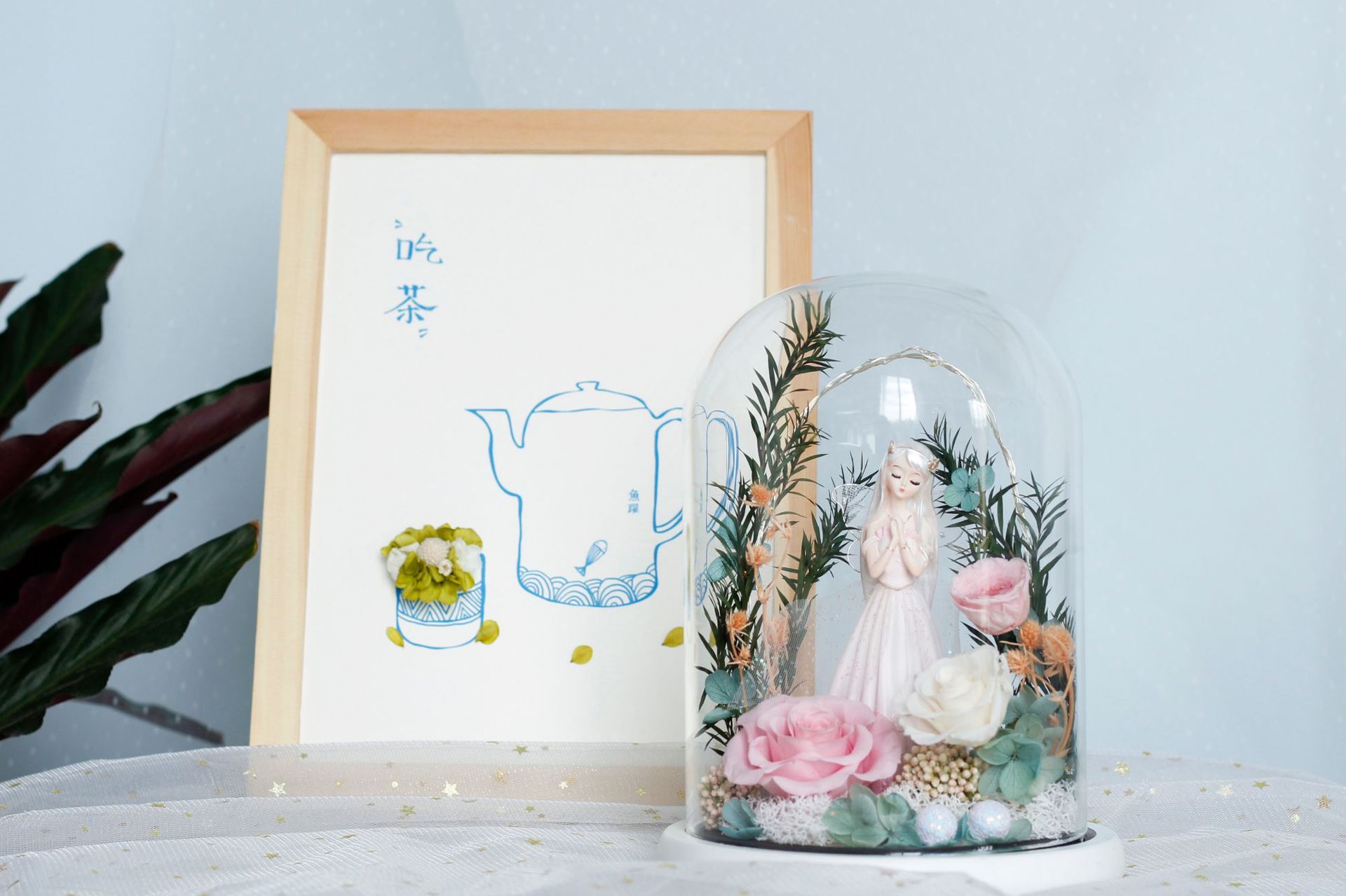 Regalo de cumpleaños para novia, cubierta de cristal con rosa eterna, producto terminado, accesorios de fotografía al por mayor, regalo para amante, Navidad