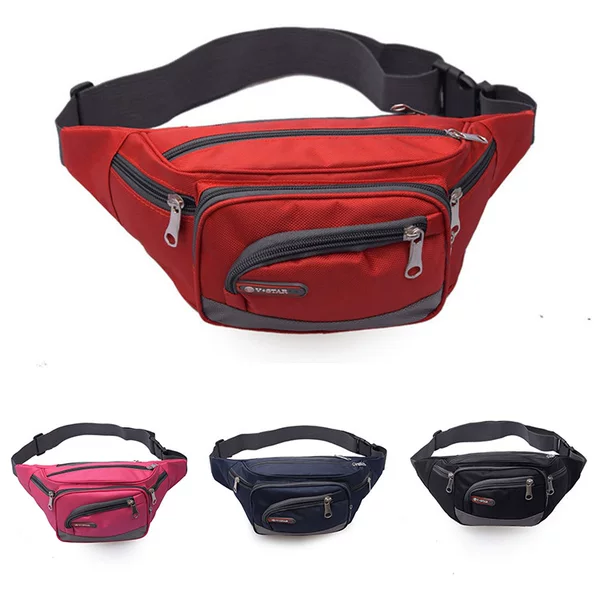 Running waist bag waterproof nylon messenger bag men's outdoor sports mobile phone waist bag multifunctional chest bag women Wholesale