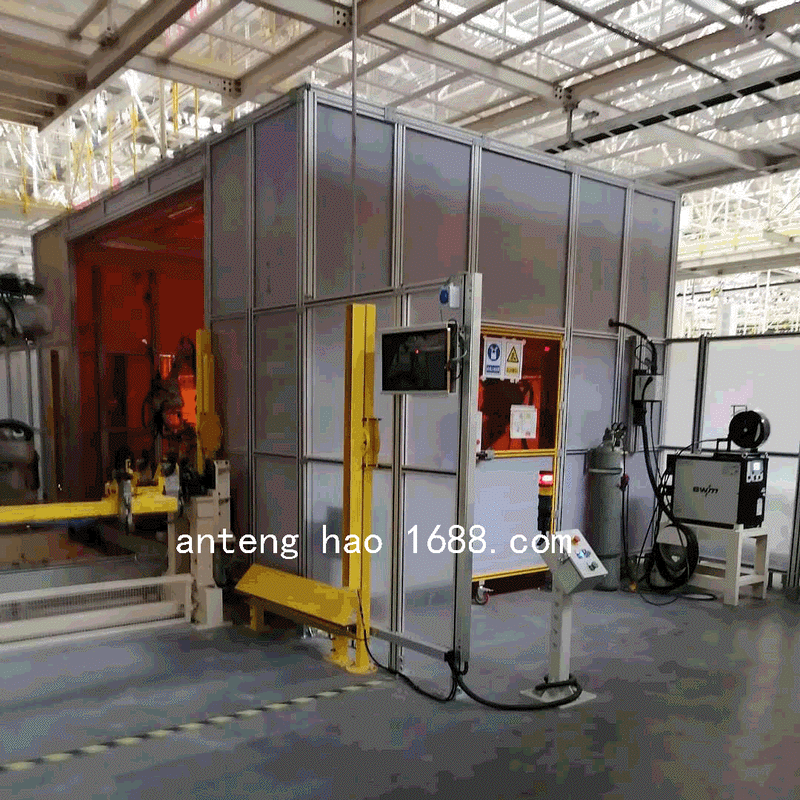 厂家供应铝合金围栏 汽车厂防护 车间铝合金组装隔断制作围栏