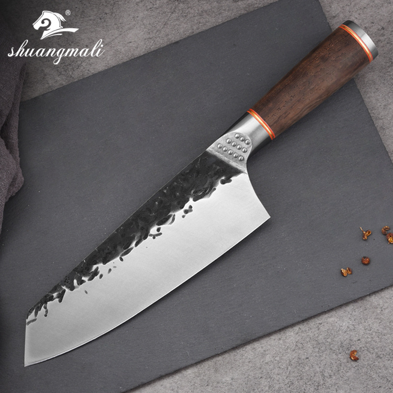 Cuchillo de chef para uso doméstico, acero inoxidable forjado con acero 5cr15mov, fabricante Yanchang, envío directo transfronterizo, acero de alto carbono forjado a mano.