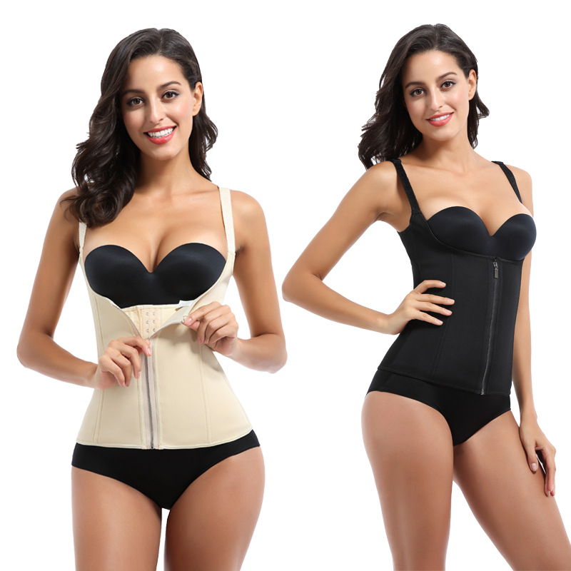 Vientre moldeando la ropa moldeando grasa quema cuerpo formación ropa interior cremallera corsé vientre moldeando la ropa interior cuerpo modelado cinturón para mujeres