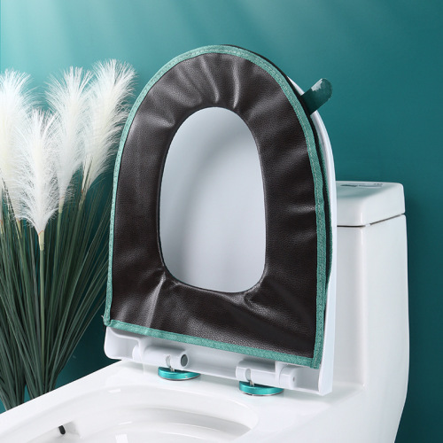 Household toilet mat thickened winter zipper model with portable toilet cover O-type warm toilet seat cover toilet seat cushion
