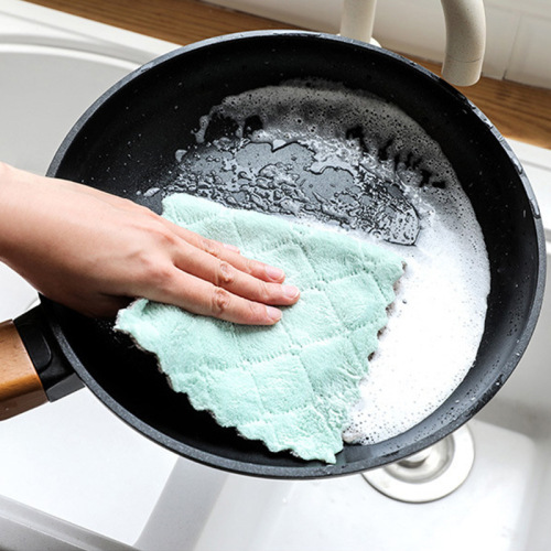 Wet Cloth Household Cleaning Home Kitchen Supplies Thick Cleaning Cloth Absorbent Convenient Non-stick Lazy Dishwashing Cloth