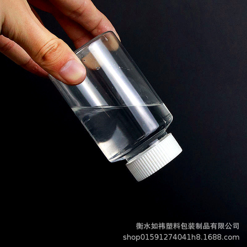 15ml20ml30ml60ml100ml300ml500ml botella de plástico transparente botella de PET botella de alcohol de boca grande en stock